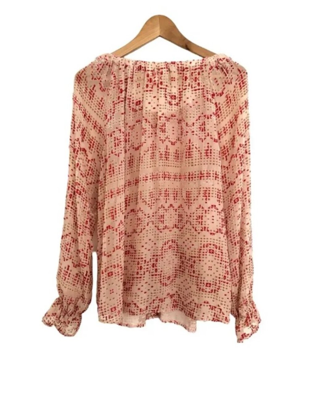 SUNDANCE Boho Silk-Blend Burnout Blouse - LG - NWOT - Picture 16 of 16